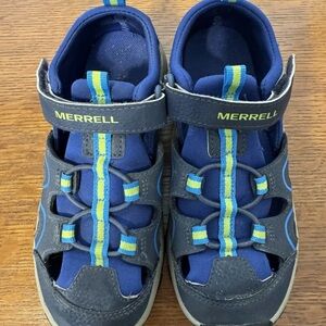 Merrell Kids Blue and Lime Adventure Sandals